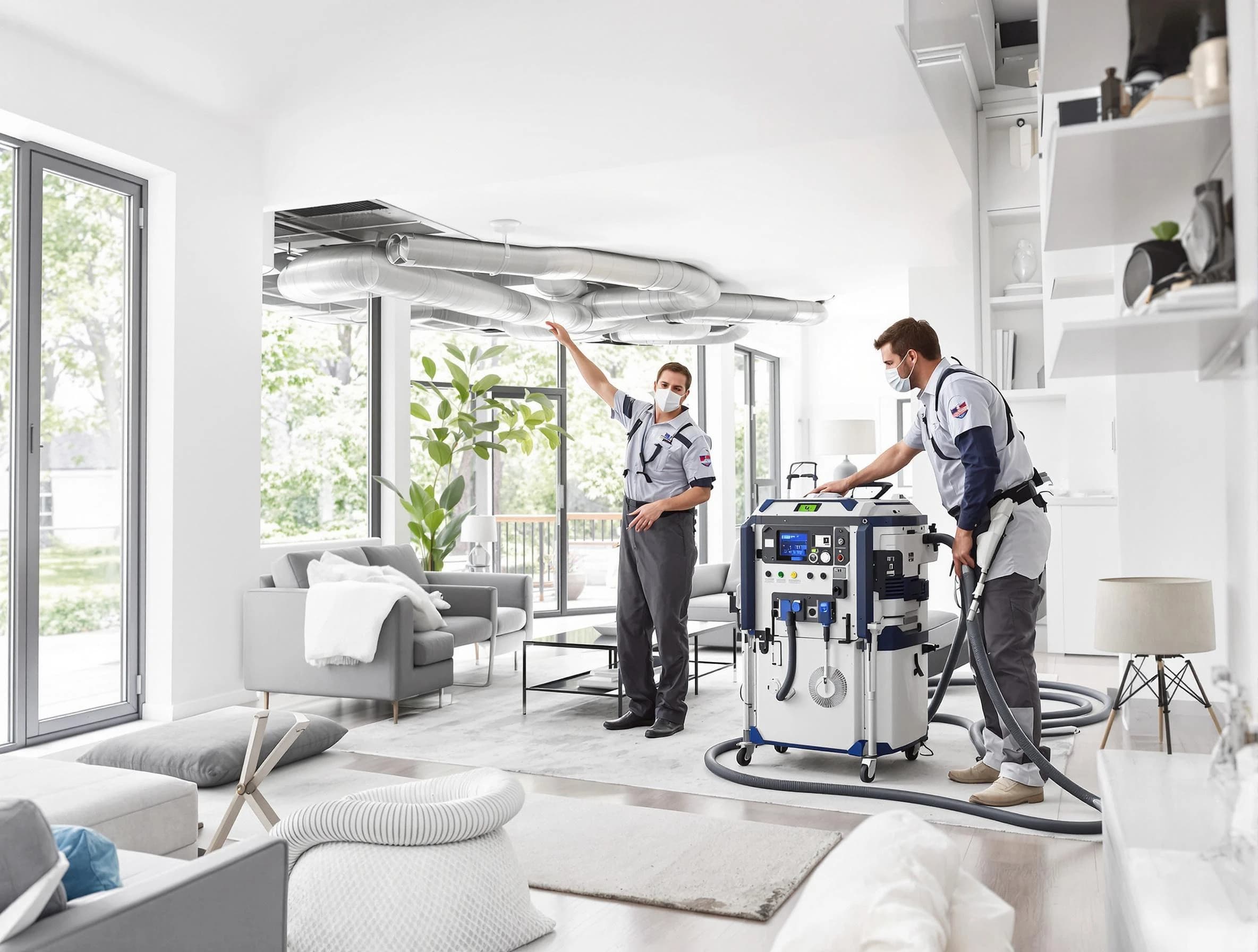 Moreno Valley Air Duct Cleaning professional conducting pure air duct cleaning with state-of-the-art equipment in Moreno Valley