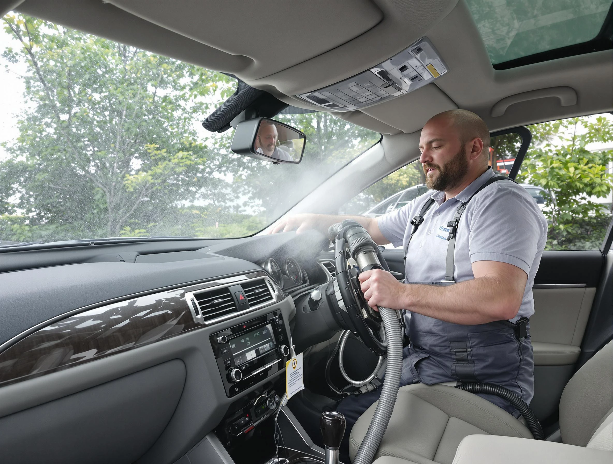 Moreno Valley Air Duct Cleaning specialist performing professional car duct cleaning in Moreno Valley